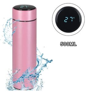 Stainless steel thermos bottle with digital temperature display, Intelligent temperature measurement cup, LED, 500ml